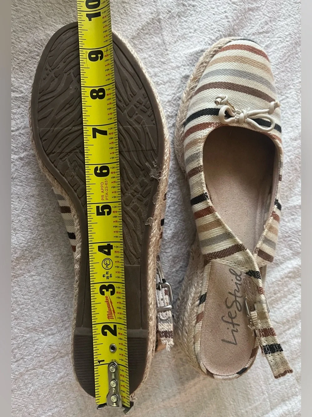 Life Stride size espadrille lining